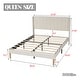 preview thumbnail 90 of 91, Caxkun Upholstered Platform Bed Frame with Wingback headboard