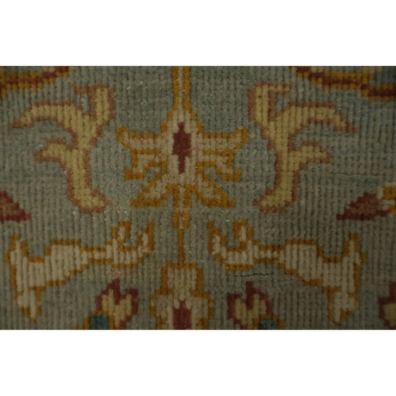 Hand Knotted Oriental 100% Wool Carpet Traditional Floral Navy Blue & Blues Ziegler Area Rug - 3' 3'' X 2' 0''