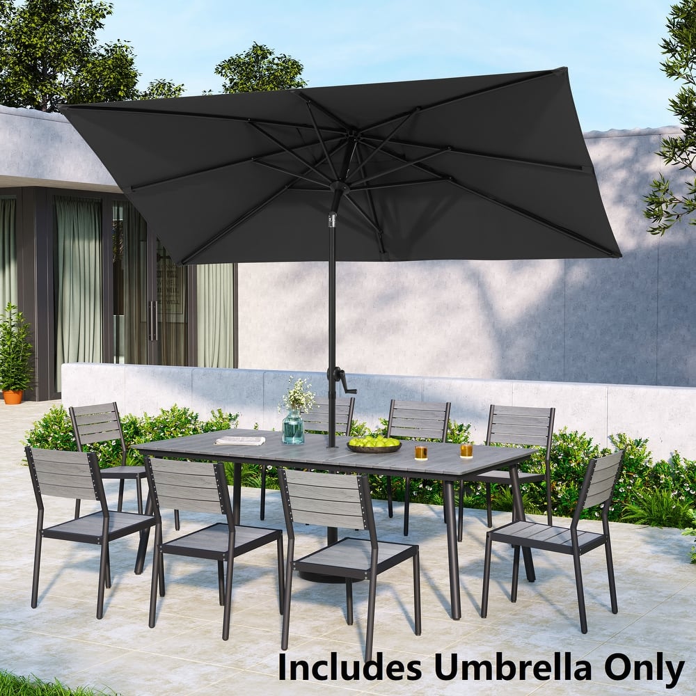 Pellebant Outdoor 9 x 5 FT Patio Market Umbrella Rectangular