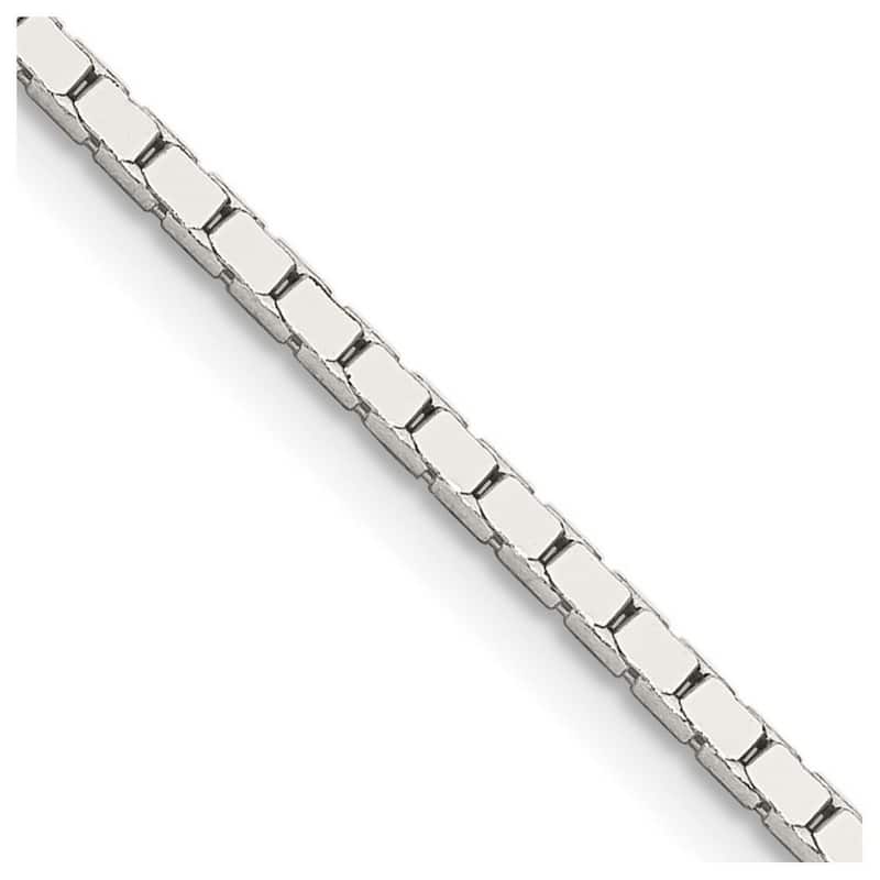 Curata 925 Sterling Silver Polished 1.5mm Mirror Box Chain Necklace (Lobster)