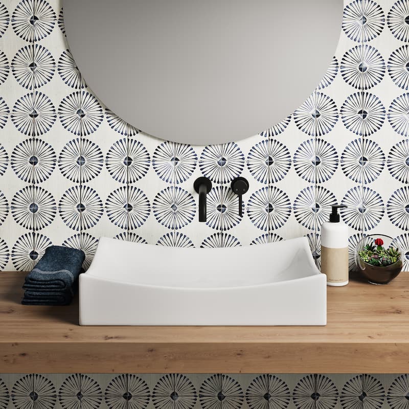 Marseille 25.5" Rectangle Vessel Bathroom Sink - 23.6" x 15.15" 3.55"