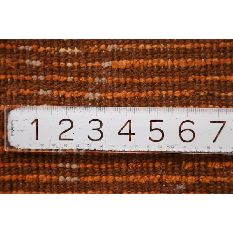 Orange Moroccan Runner Rug Handmade Tribal Wool Carpet - 3'3" x 9'8"