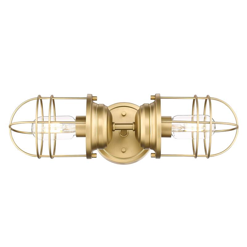 Golden Lighting Seaport 2-light Vanity in Brushed Champagne Brass