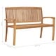 preview thumbnail 8 of 7, vidaXL Stacking Patio Bench with Cushion 50.6" Solid Teak Wood - 50.6" x 22.6" x 35.4"