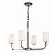 preview thumbnail 1 of 5, Crystorama Lighting Group NIL-70014 Niles 4 Light 29" Wide Chandelier Black Forged / Modern Gold