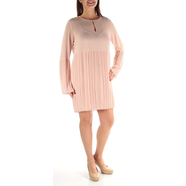 Long Sleeves Pleated Cocktail Dress
