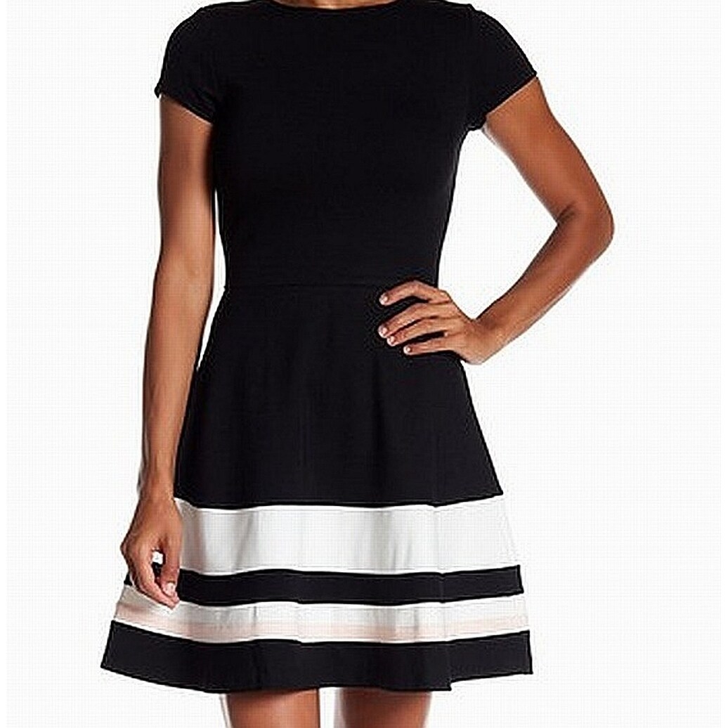 Shop Love Ady Black Pink Womens Size Large L Striped A Line