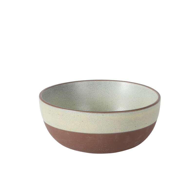 Gibson Elite William Crest 4 Piece Nesting Bowl Set, Stoneware Reactive Glaze, 5", 6.25", 7.5", 9", Prep & Serving Bowls
