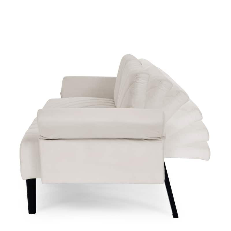78" Modern Velvet Folding Futon Sofa Bed