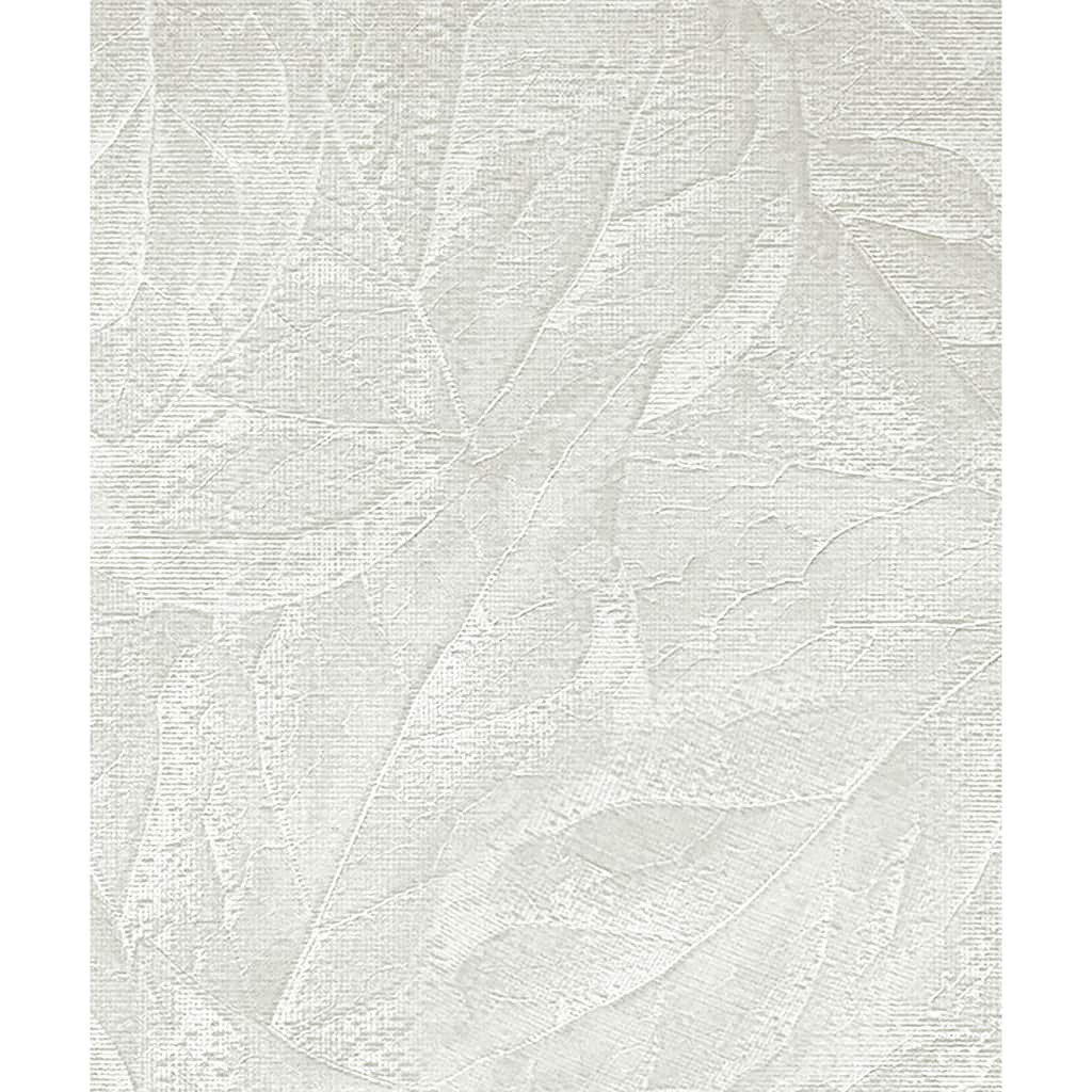 Fine Decor Aspen White Leaf Wallpaper