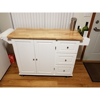 3-drawer Drop Leaf Kitchen Cart