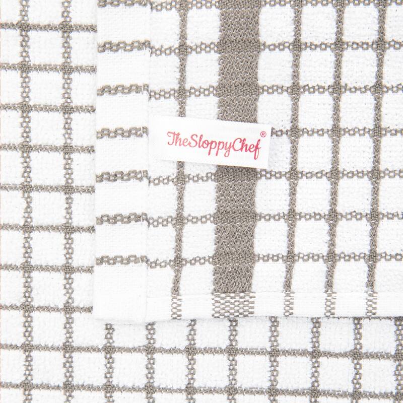 The Sloppy Chef Classic Checkered 8-Piece Dishcloths - 13x13