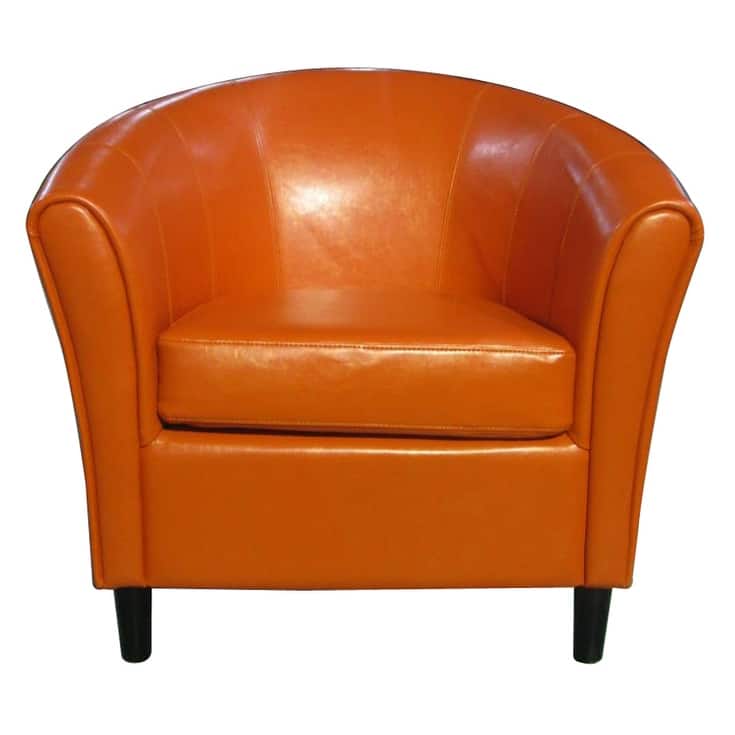 Stylish Club Chair Accent Chair Side Chair Leisure Chair Leather Chair Armchair Corner Chair with Wood Legs