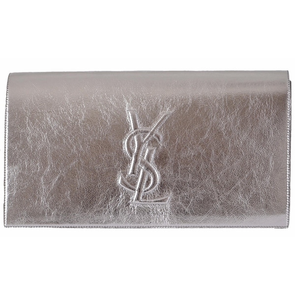ysl metallic clutch
