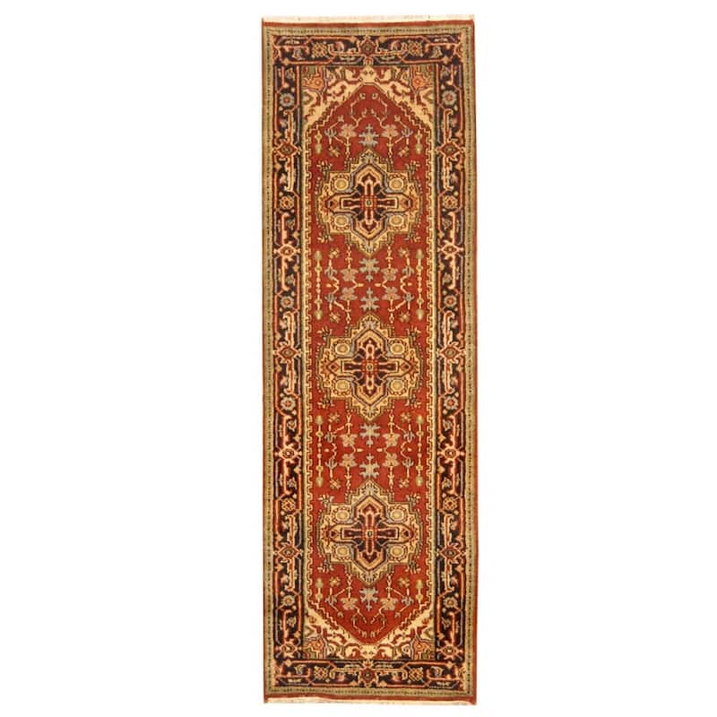 HERAT ORIENTAL 2'6" x 8' Handmade Heriz Wool Rug - 2'6 x 8'