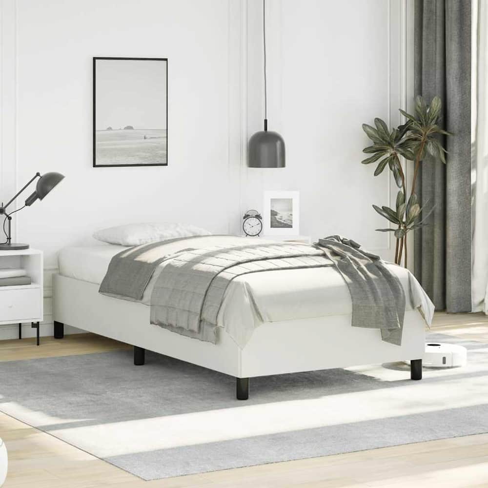 vidaXL Bed Frame, Faux Leather, No Mattress