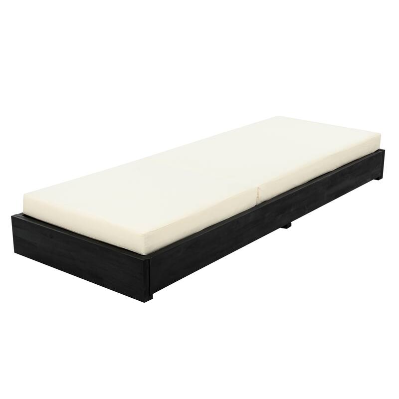 Christopher Knight Home - IAN Modern Outdoor Acacia Wood Adjustable Chaise Lounge with Side Table