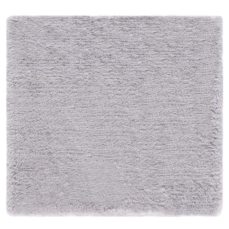 SAFAVIEH Handmade Vukosava Shag Guenevere 3-inch Extra Thick Rug - 5' x 5' Square - Grey - Square/Runner