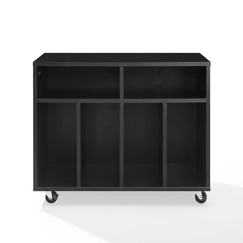 Crosley Carlo Rolling Record Storage Console