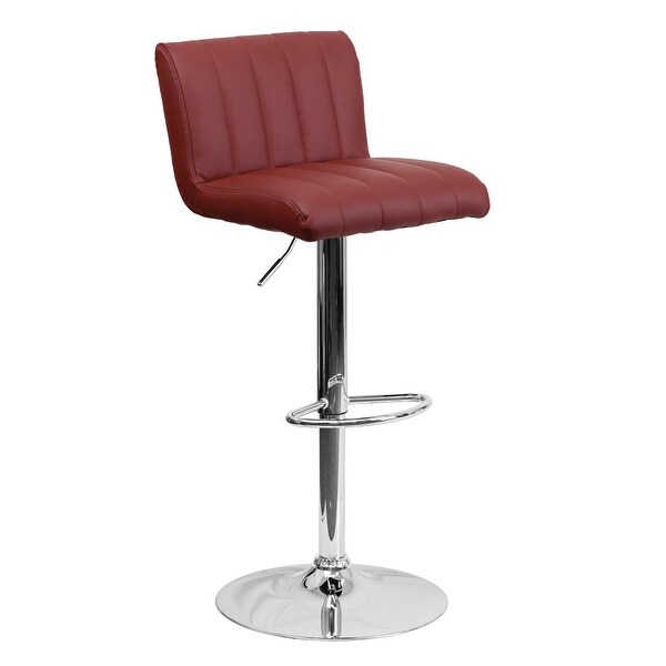 Shop Offex Contemporary Burgundy Vinyl Adjustable Height ...