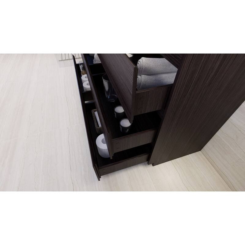 Aron 60'' Freestanding Vanity with Single Reinforced Acrylic Sink