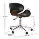 preview thumbnail 3 of 8, Dawson Indoor Upholstered Swivel Office Chair by Christopher Knight Home