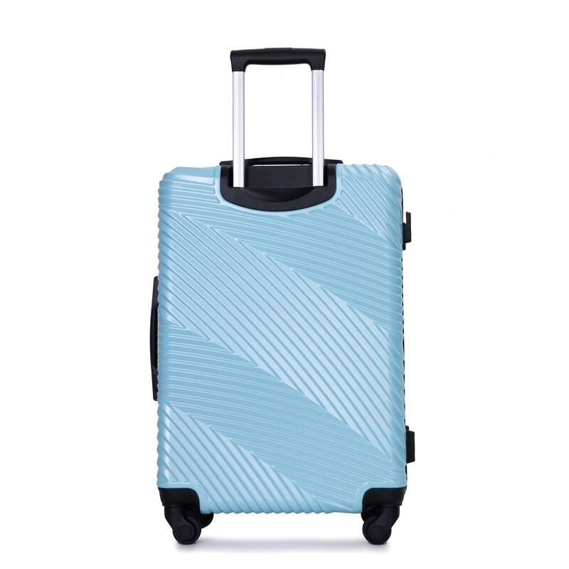 Merax 3 Piece ABS+PC Hardside Luggage Sets with Two Hooks and Spinner Wheels, for Family Travel