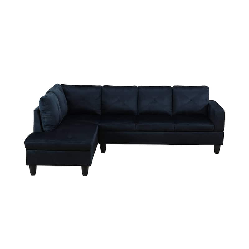 Midnight Blue Microfiber 3-Piece Living Room Sofa Set