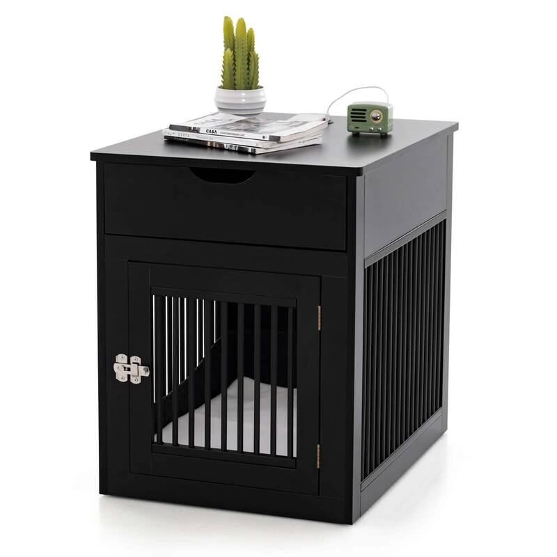 Costway 2-In-1 Furniture Dog Crate with Drawer Wired & Wireless - See Details