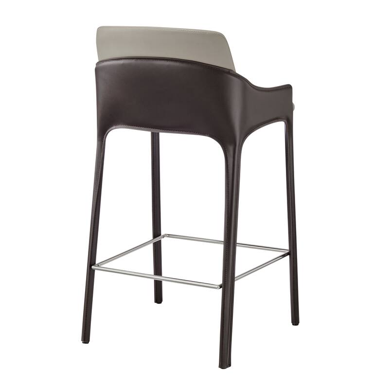NPD Furniture Stella Faux Leather Counter Stool (Set of 2)