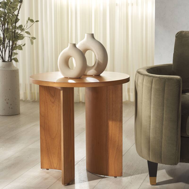 SAFAVIEH Couture Audriella Round Top Accent Table - 22"W x 22"D x 22"H - Natural