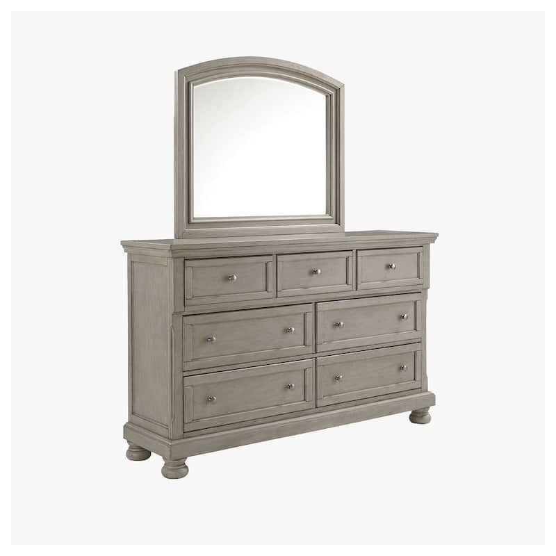 Signature Design by Ashley Lettner Light Gray Dresser and Mirror