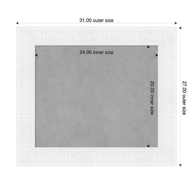 Amanti Art Luxe Black Framed - 31 x 27 in - Luxe White