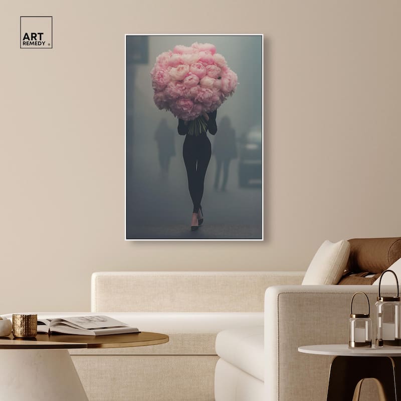 Peony Bouquet Canvas by Art Remedy