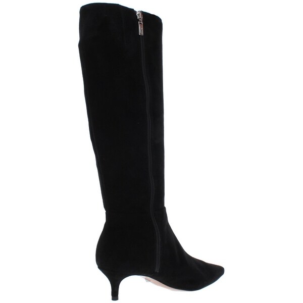 womens long black suede boots