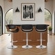 preview thumbnail 32 of 36, Butterfly 24" Adjustable Swivel Bar Stool Black - Set of 3