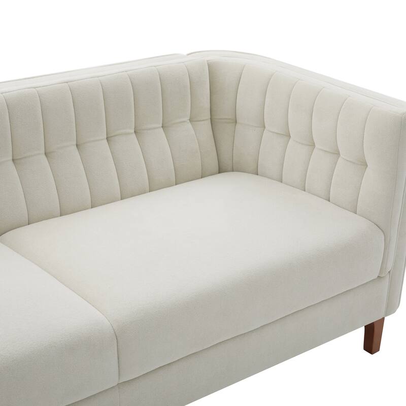 Christopher Knight Home - American Design 76" Upholstered 3-Seater Sofa with Channel Tufted Back