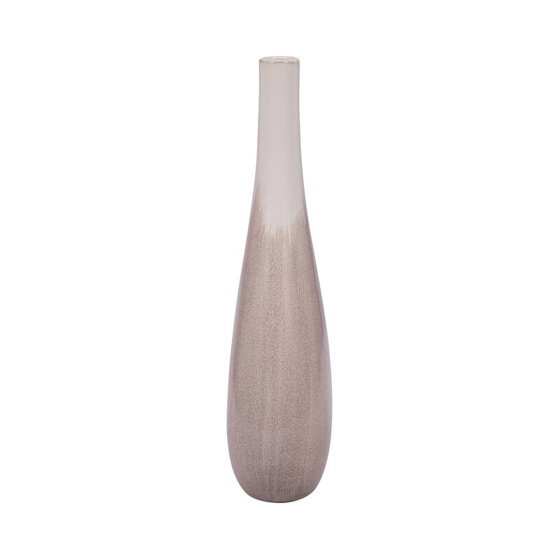 Sagebrook Home Valdiva Stoneware Vase - White, Novelty, Ombre, Elegant Home Accent in Stoneware Color