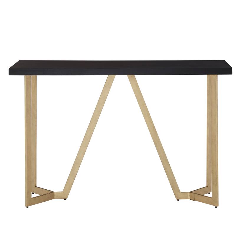 Cheyenne Black and Gold Metal Base Sofa Table by iNSPIRE Q Modern