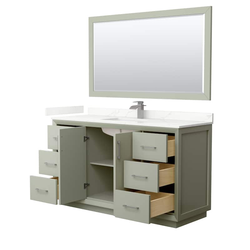 Wyndham Collection WCF414160S-QTZ-UNSM58 Strada 60" Free Standing