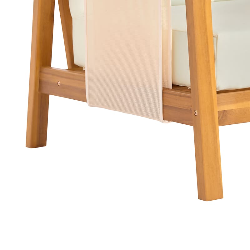 Christopher Knight Home - Nancy 2-Piece Outdoor Acacia Wood Loveseat and Coffee Table Seating Set