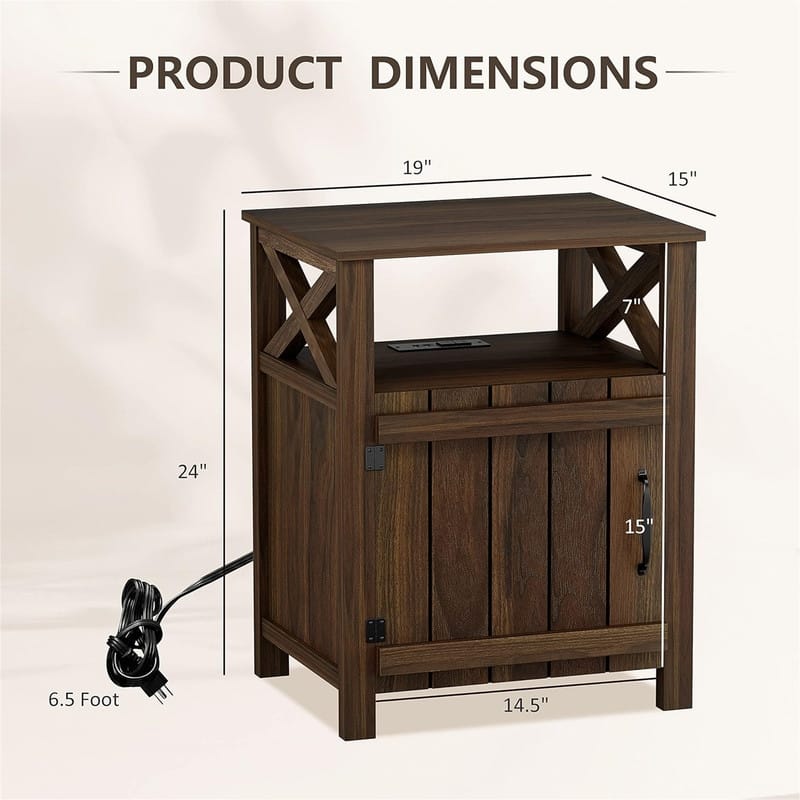 Nightstand with Charging Station