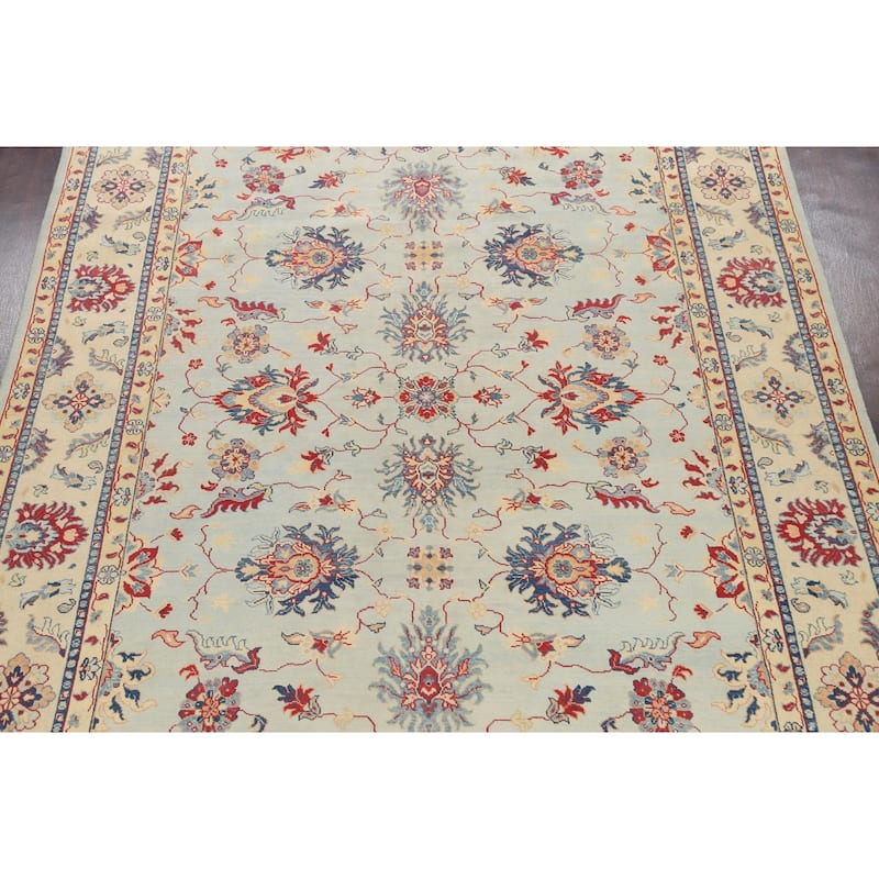 Vegetable Dye Floral Super Kazak Oriental Area Rug Wool Hand-knotted - 8'7" x 12'0"