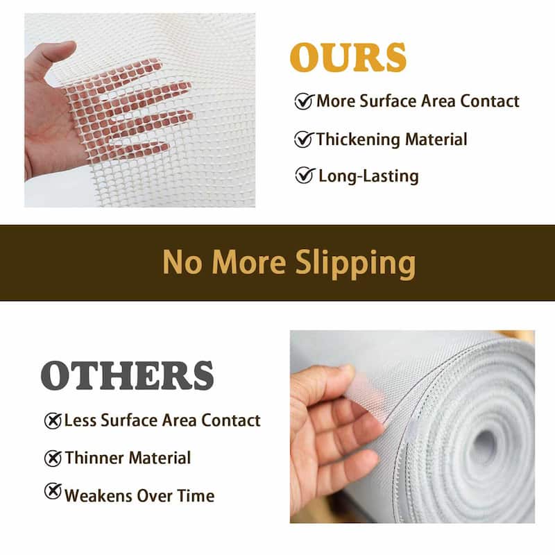 Non-Slip Gripper Mat Floor Protector Indoor Area Rug Pad - Beige