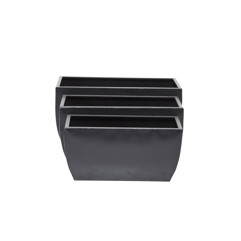 Metal Modern Planter (Set of 3) - S/3 20", 18", 16"W