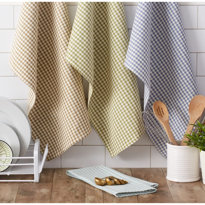 Design Imports Assorted Blue Dishtowel (Set of 5)