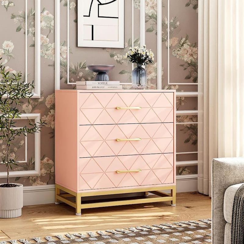 3 Drawer Wooden Dresser, Wood nightstand