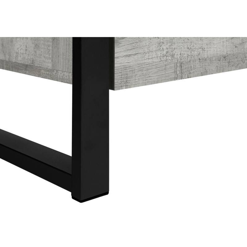 Contemporary TV Stand with Storage Drawers, 60 Inch Media Console, Black Metal, Fits 80-Inch TV, Modern Design