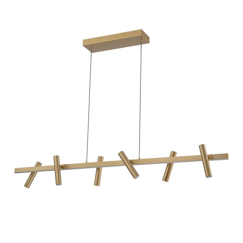 6 Light Modern Industrial LED Track Lighting Kit Industrial Adjustable Linear Spotlights - W47.24"