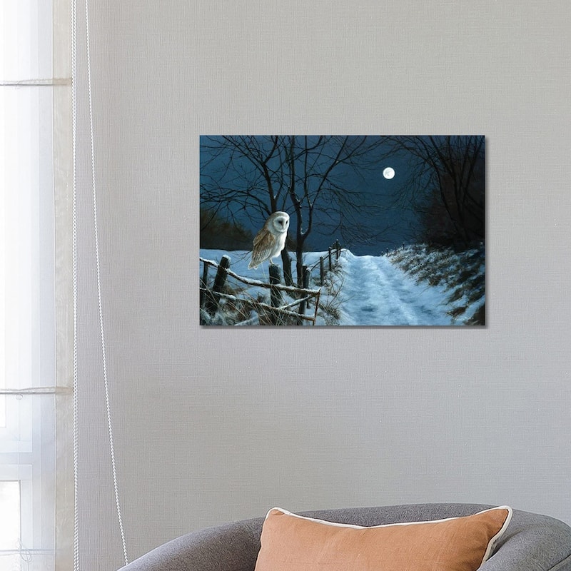 iCanvas "Hunter's Moon - Barn Owl" by Jeremy Paul Canvas Print - 18x26x1.5